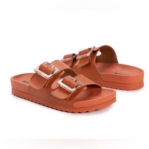 Muk Luks Grand Cayman Open-Toe Slip-On Sandals, Slide-On Sandals, Pumpkin Size 8